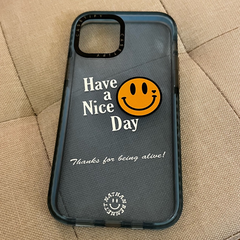 Casetify iPhone 12 Blue Case - Have a Nice Day